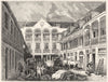 LONDON. The old Bine Boar, Holborn 1845 antique vintage print picture