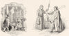 MILITARIA. Frippery; Watchmen(From Dekker) 1845 old antique print picture