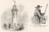LONDON. Conduit, West Cheap ; lantern 1845 old antique vintage print picture