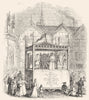 WARCS. Performance of Dramatic Mystery, Coventry 1845 old antique print