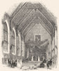 THEATRE. Itinerant Players 1845 old antique vintage print picture