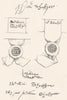 SHAKESPEARE. Autographs of Shakspere 1845 old antique vintage print picture
