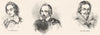 NATHANIEL FIELD. & Philip Massinger; Thomas Dekker 1845 old antique print
