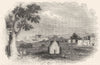 LONDON. St Jamess Palace & Westminster, from Charing 1845 old antique print