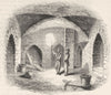LONDON. Vault below House of Lords  1845 old antique vintage print picture