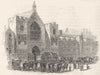 LONDON. Palace Yard(From Hollar) 1845 old antique vintage print picture