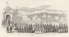 LONDON. Parade of James I to St Paul's, 1620 1845 old antique print picture