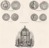 JAMES I. 15, 30 shillings; Sovereign; lying in State 1845 old antique print