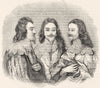 ROYALTY. Charles I(Van dyke) 1845 old antique vintage print picture