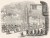 CHEAPSIDE. Mary de Medicis visiting Charles I 1638 1845 old antique print