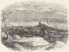 BERKS. Reading, from Caversham Hill 1845 old antique vintage print picture