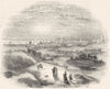 IRELAND. Dublin, temp Charles I 1845 old antique vintage print picture