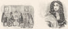 CHARLES II. Restoration, Hague; portrait 1845 old antique print picture