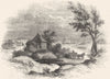 LONDON. Pest House, Tothill Fields(From Hollar) 1845 old antique print picture