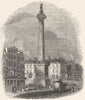 MONUMENTS. The Monument 1845 old antique vintage print picture