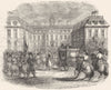LONDON. Clarendon House. King in State 1845 old antique vintage print picture