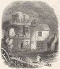BUILDINGS. The Rye-House 1845 old antique vintage print picture