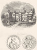 HURLEY. Lady Place; &petitioning Bishops medal 1845 old antique print picture