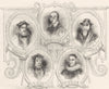 BISHOPS. Abbot, Laud, Usher; Taylor; Fox 1845 old antique print picture