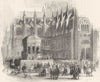 KINGS. Paul's Cross, temp James I 1845 old antique vintage print picture