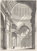 LONDON. Paul's, from under Dome 1845 old antique vintage print picture