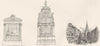 TOMBS. Dudley Carleton, Sutton; Bow Church, Cheapside 1845 old antique print