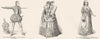 PEOPLE. Henry, Prince of Wales; Anne Denmark; Lady 1845 old antique print