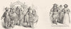 COSTUME. Of Nobles, Gentry, commoners; Temp Charles II 1845 old antique print