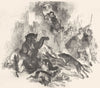 ANIMALS. The bear rescued 1845 old antique vintage print picture