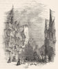 LONDON. Barbican, time of James & Charles I 1845 old antique print picture