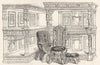 DECORATIVE. Furniture of 16th century  1845 old antique vintage print picture