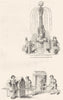 LEADENHALL. Conduit, built 1665; Sedan chairs  1845 old antique print picture