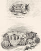 FRANCE. Sedan. 1638; Coaches Charles II  1845 old antique print picture
