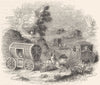 LONDON. Hackney coaches 1584 1845 old antique vintage print picture