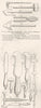 FARMING. -Husbandry implements 1620 1845 old antique vintage print picture