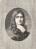 PORTRAITS. Portrait of Milton 1845 old antique vintage print picture