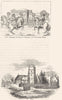 WESTMINSTER ABBEY. Thynne's tomb; Alderley Church 1845 old antique print