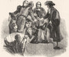 TORBAY. Landing of William III(after Stothard) 1845 old antique print picture