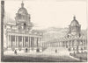 LONDON. Royal Hospital, Greenwich 1845 old antique vintage print picture