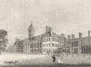 LONDON. North Chelsea Hospital 1845 old antique vintage print picture