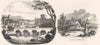 CUMBS. Carlisle; Birth Place of Col Gardiner 1845 old antique print picture