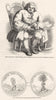 PEERS. Lord Lovat Minden medal 1845 old antique vintage print picture