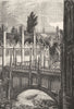 CAMBRIDGE. Bridge connecting Colleges of St John's 1845 old antique print