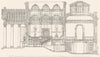 CAMBS. Section of Fitzwilliam Museum, Cambridge 1845 old antique print picture