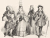 COSTUME. Of nobility & gentry, William & Mary c1690 1845 old antique print