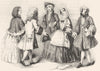 COSTUME. Temp George I(Hogarth) 1845 old antique vintage print picture