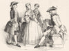 COSTUME. Temp George II 1845 old antique vintage print picture