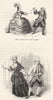SOCIETY. 'Fair Penitent'; Garrick as Macbeth 1845 old antique print picture