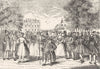 LONDON. Alamode, 1735 Mall in St Jamess Park 1845 old antique print picture