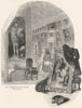 PORTRAITS. Roger de Coverley & picture gallery 1845 old antique print